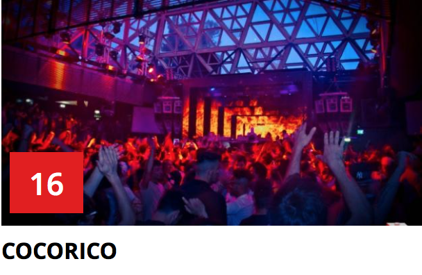 Cocorico 16° top 100 clubs