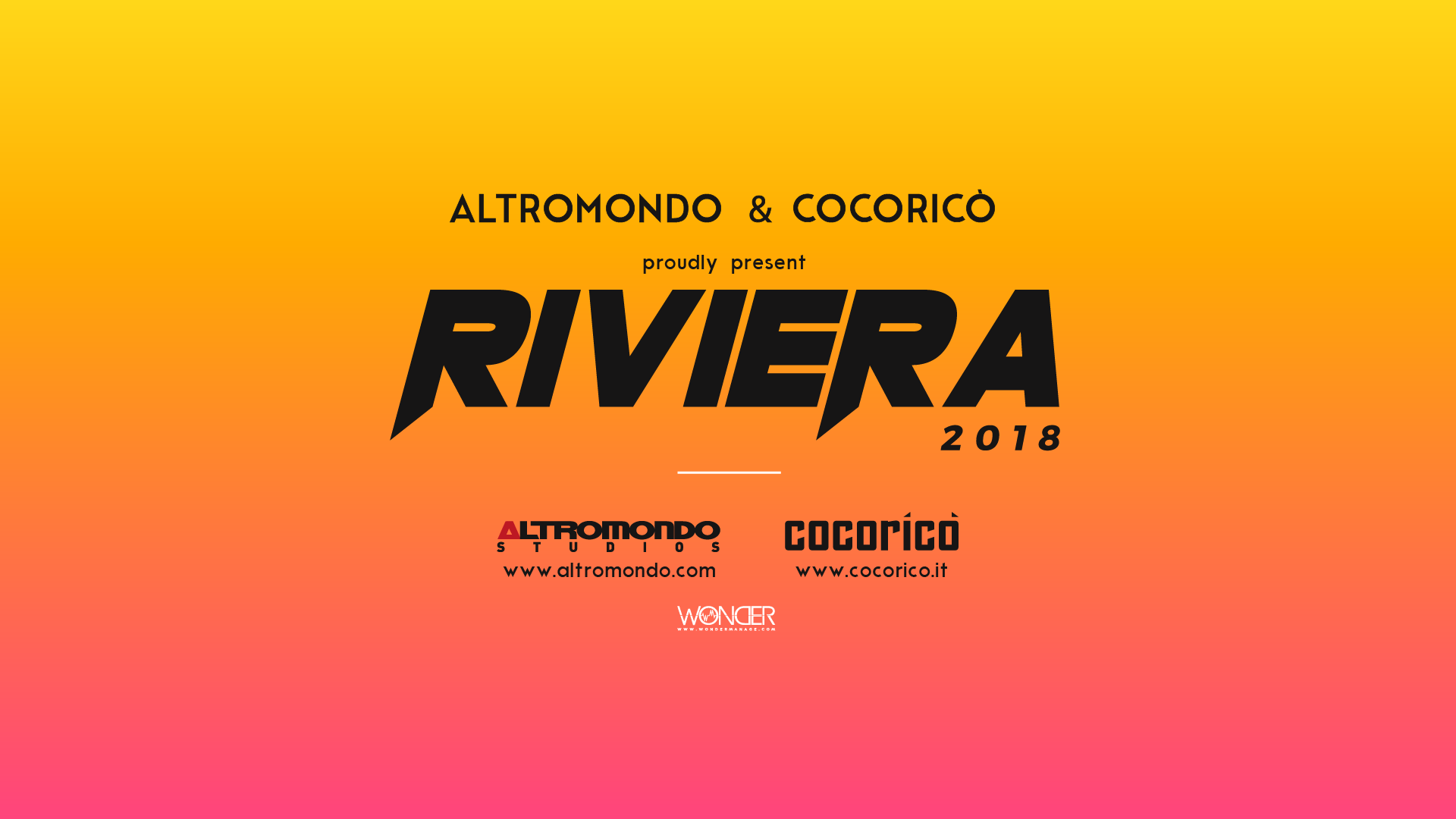 ALTROMONDO & COCORICO present: RIVIERA 2018
