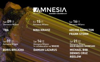 AMNESIA MILANO - Novembre / Dicembre 2019