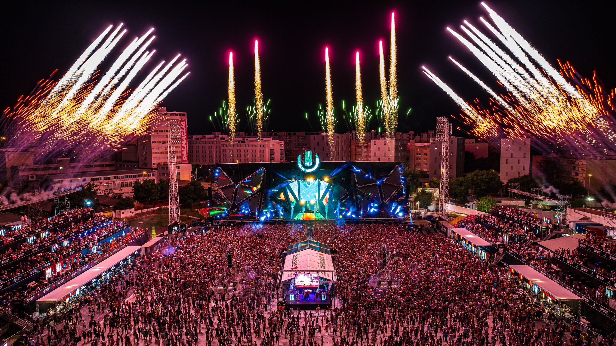 Ultra Europe 2023 fireworks - mainstage