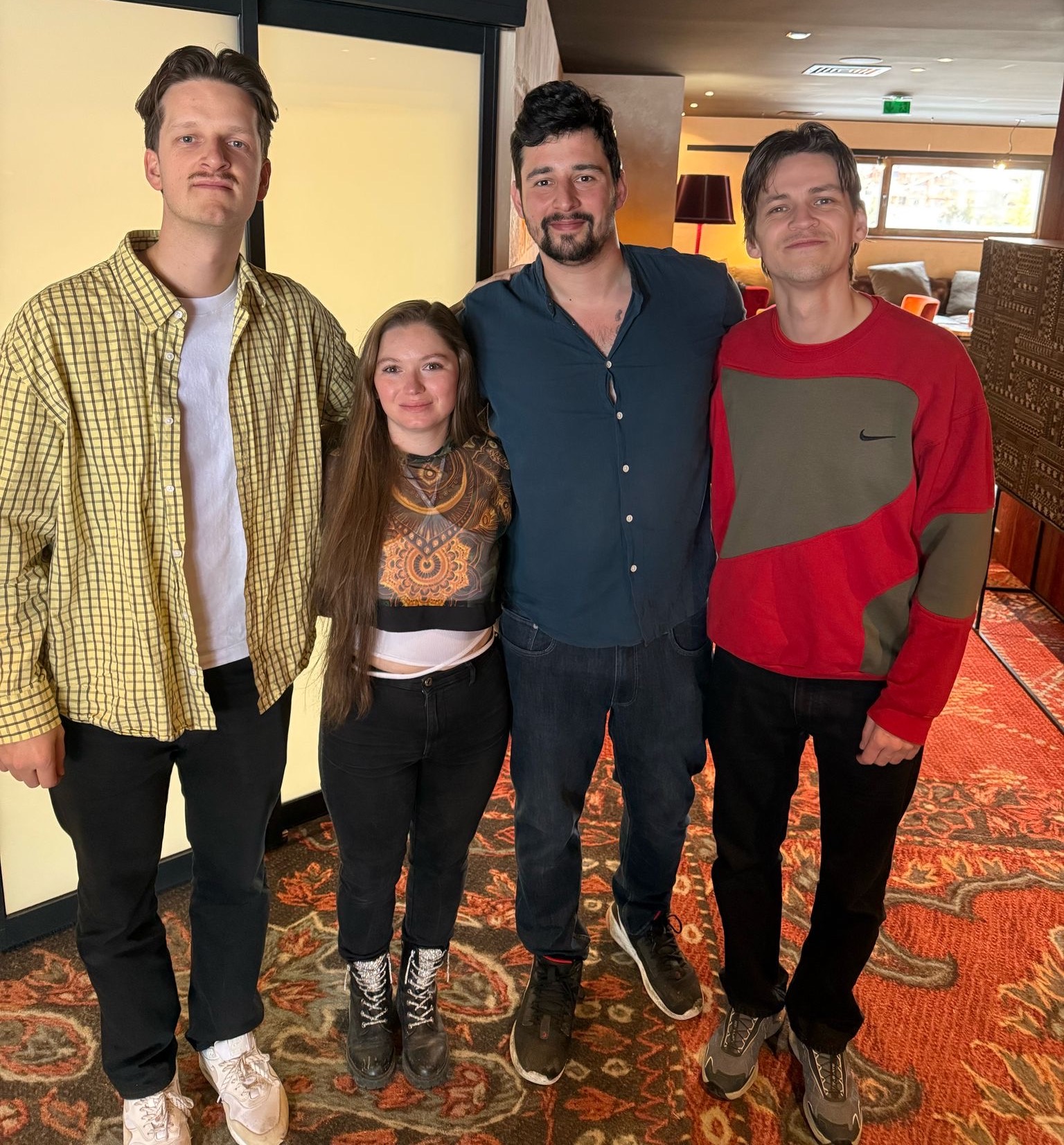 YouBeat reporters Leonie and Christian with MR. BELT & WEZOL @ Tomorrowland Winter 2025