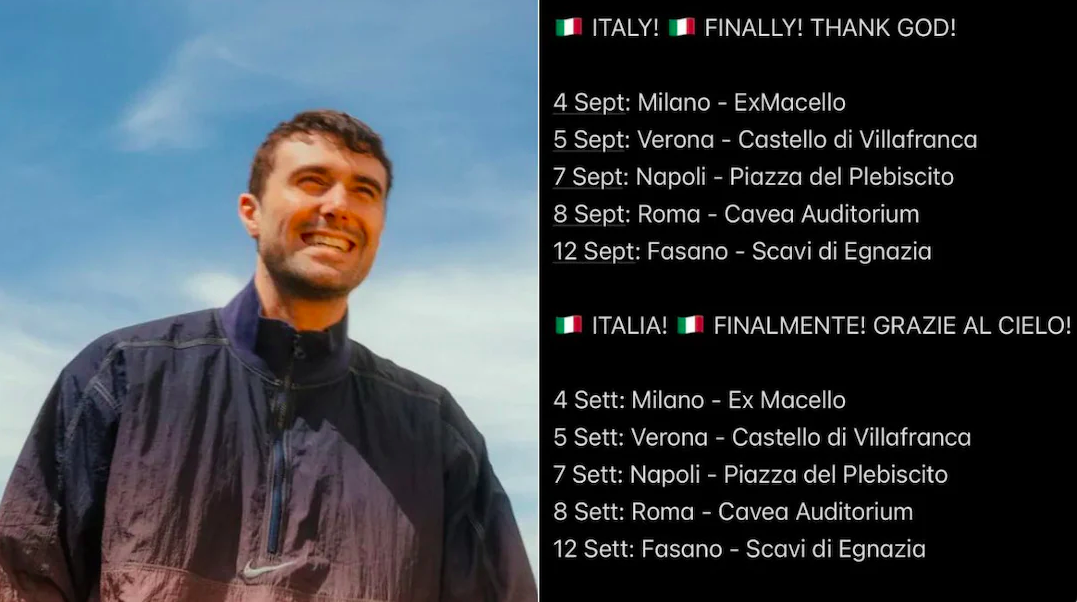 Fred Again.. Italy tour Settembre 2025